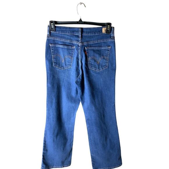 Levi's 512 Jeans Women Sz 12 Petite Medium Perfectly Slimming Stretch Blue Denim - Picture 2 of 10